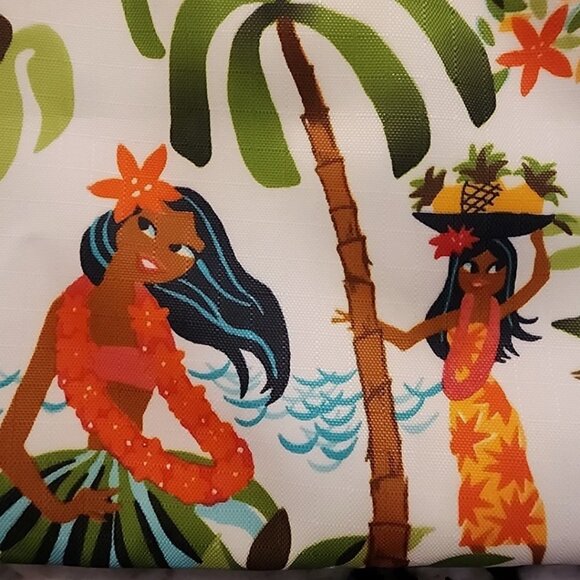 LeSportsac x SHAG Hula Hibiscus Cosmetic Pouch Bag Tiki Hawaiian Print - Picture 2 of 5